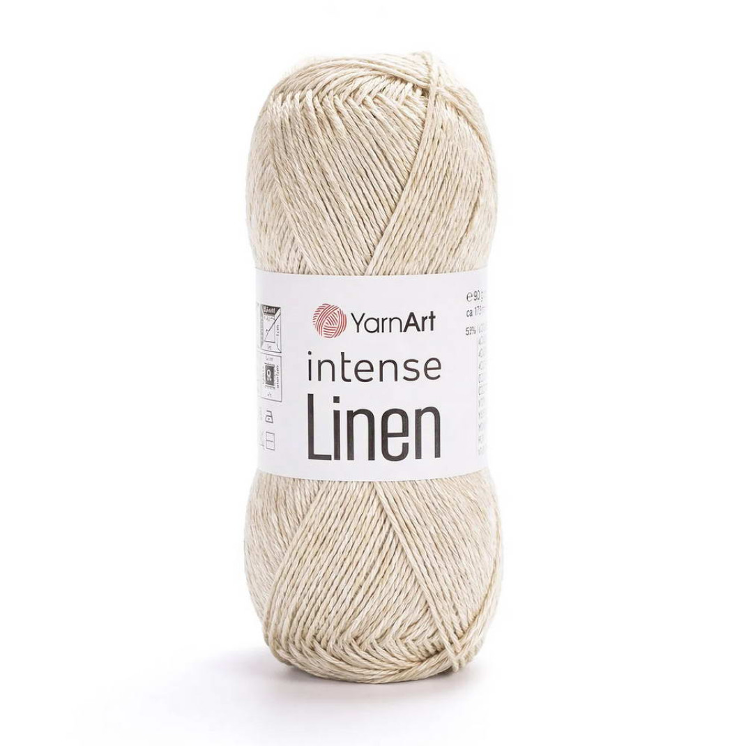 Пряжа YarnArt Intense Linen (Інтенс Лінен) 4100 Молочний